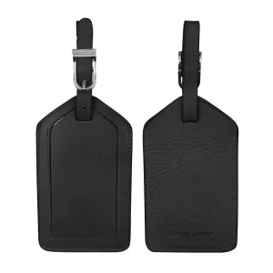 Black Leather Luggage Tag