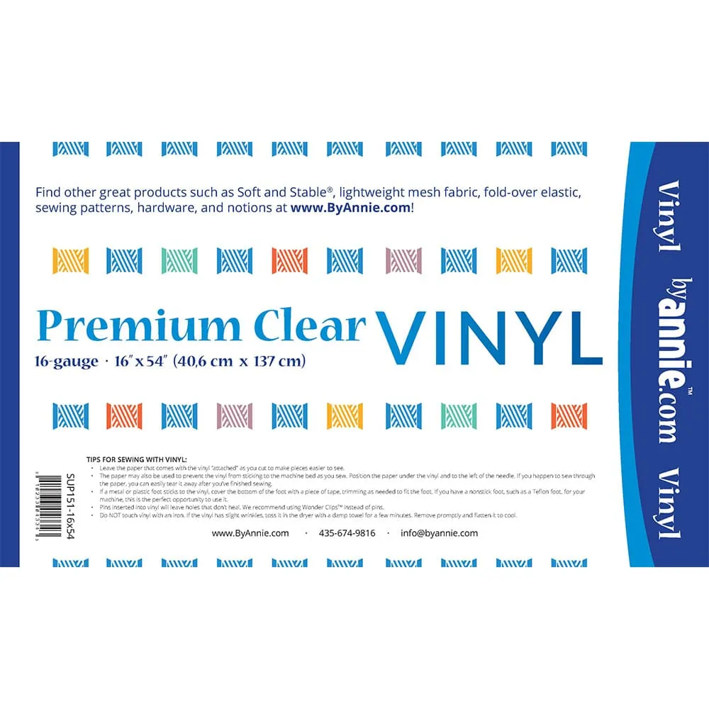 By Annie Premium Clear Vinyl - 16in x 54in