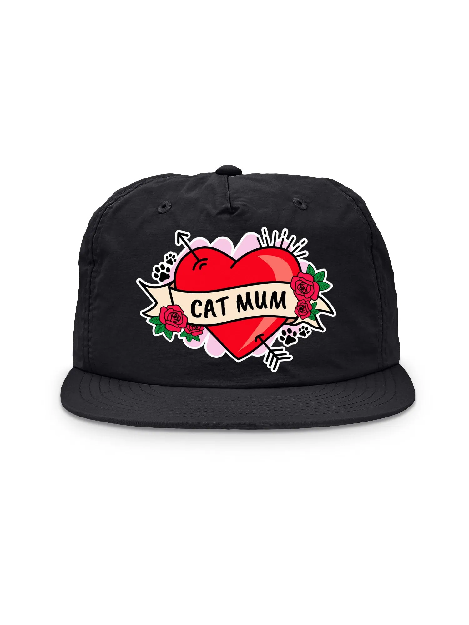 Cat Mum Heart Tattoo Quick-Dry Cap