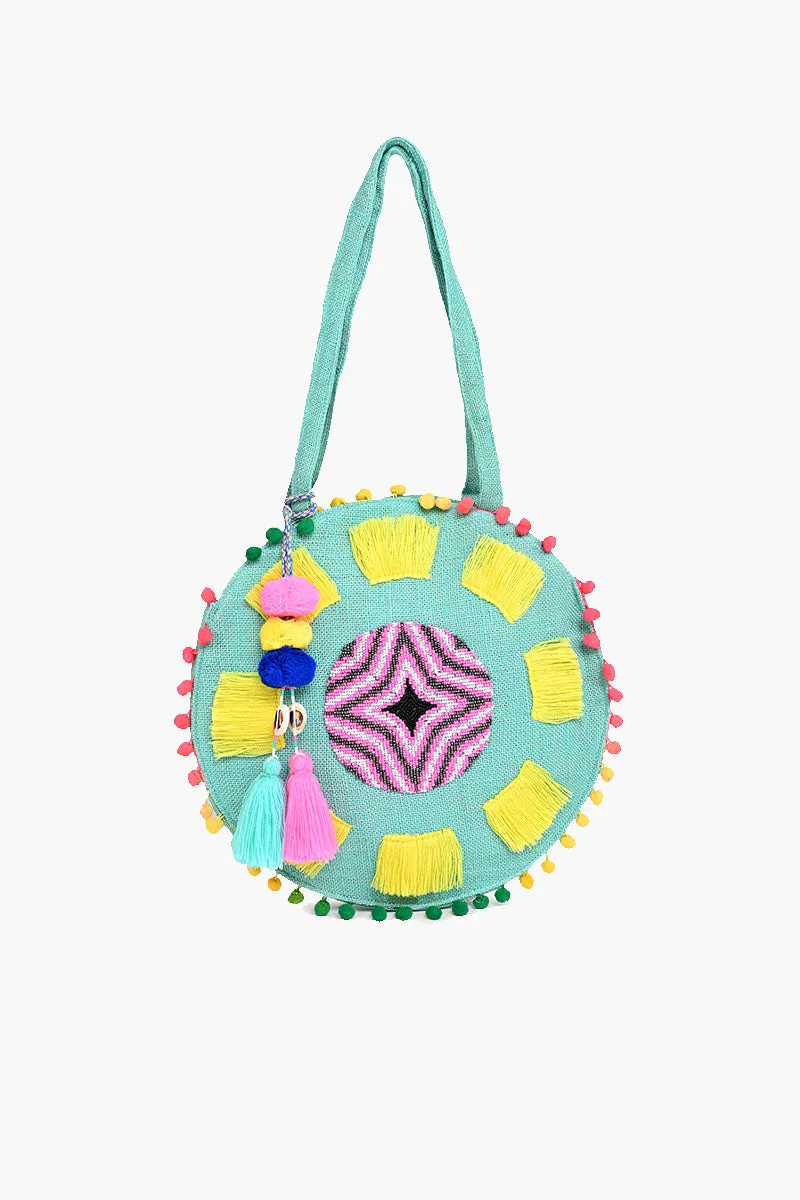 Chateau Rose Round Shoulder Bag