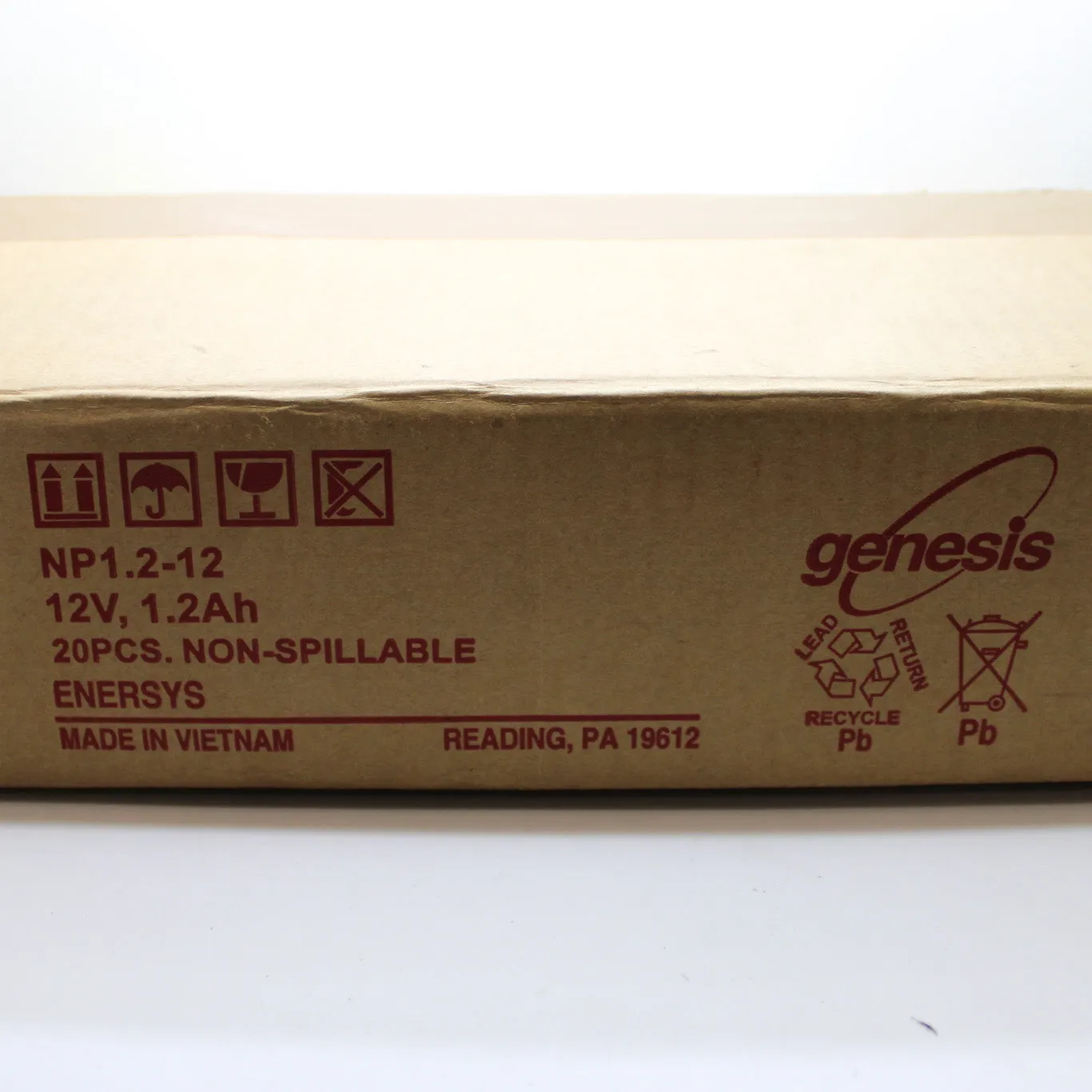 Enersys Genesis 12V 1.2Ah Sealed Rechargeable Lead-Acid Battery NP1.2-12