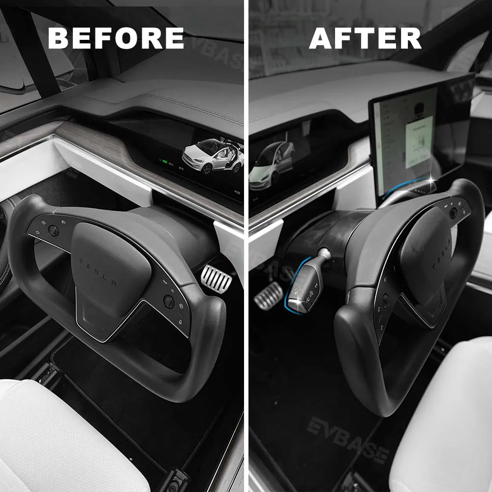 EVBASE Tesla Model S X Gear Shift Switch Stalk Control Turn Signal Lever Upgrade Kit