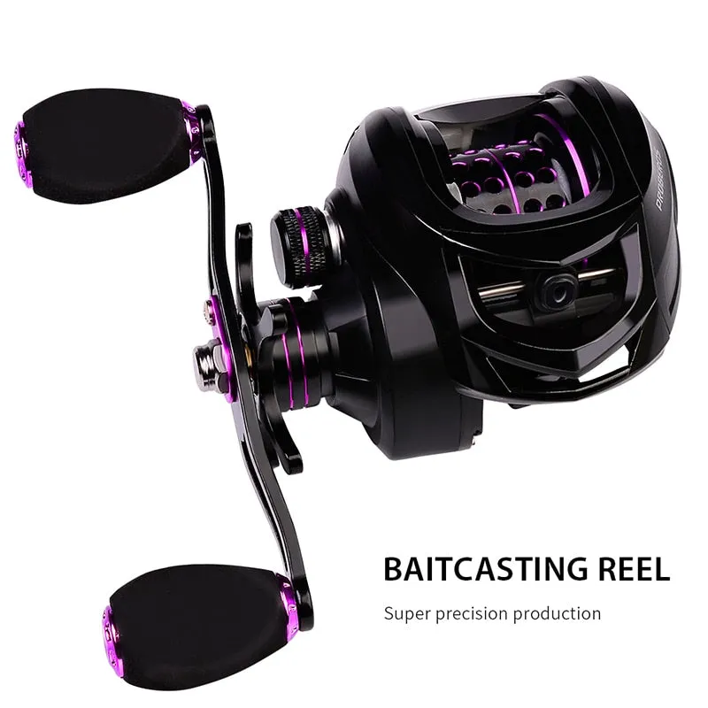 Fishing Reel 7.2:1 High Speed Ultralight Baitcasting Reel Metal Spool Bait Casting Reel 12 Magnetic Brake 10KG Max Drag