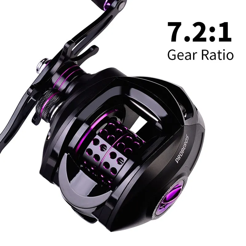 Fishing Reel 7.2:1 High Speed Ultralight Baitcasting Reel Metal Spool Bait Casting Reel 12 Magnetic Brake 10KG Max Drag