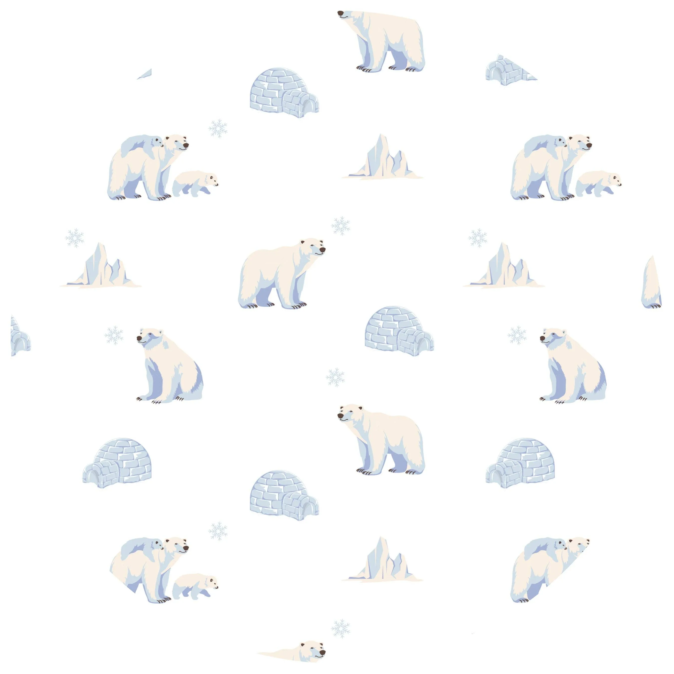 Floret Quilted Blanket | Polar Bear