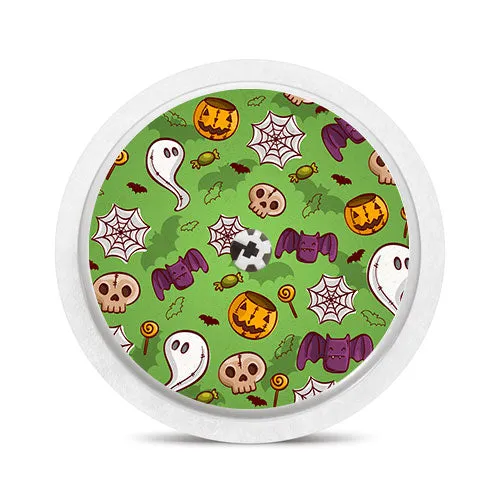Freestyle Libre 1 & 2 sensor sticker: Green Halloween
