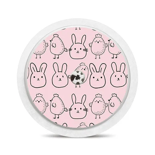 Freestyle Libre 1 & 2 sensor sticker: Pink Easter
