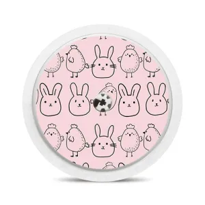 Freestyle Libre 1 & 2 sensor sticker: Pink Easter