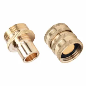 Green Thumb 09QCGT Solid Brass Male & Female Garden Hose Quick Connector Set - Quantity of 24