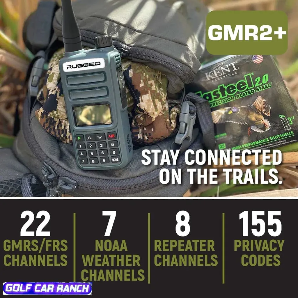 Handheld Rugged GMR2 PLUS GMRS with FREE Long Range Antenna