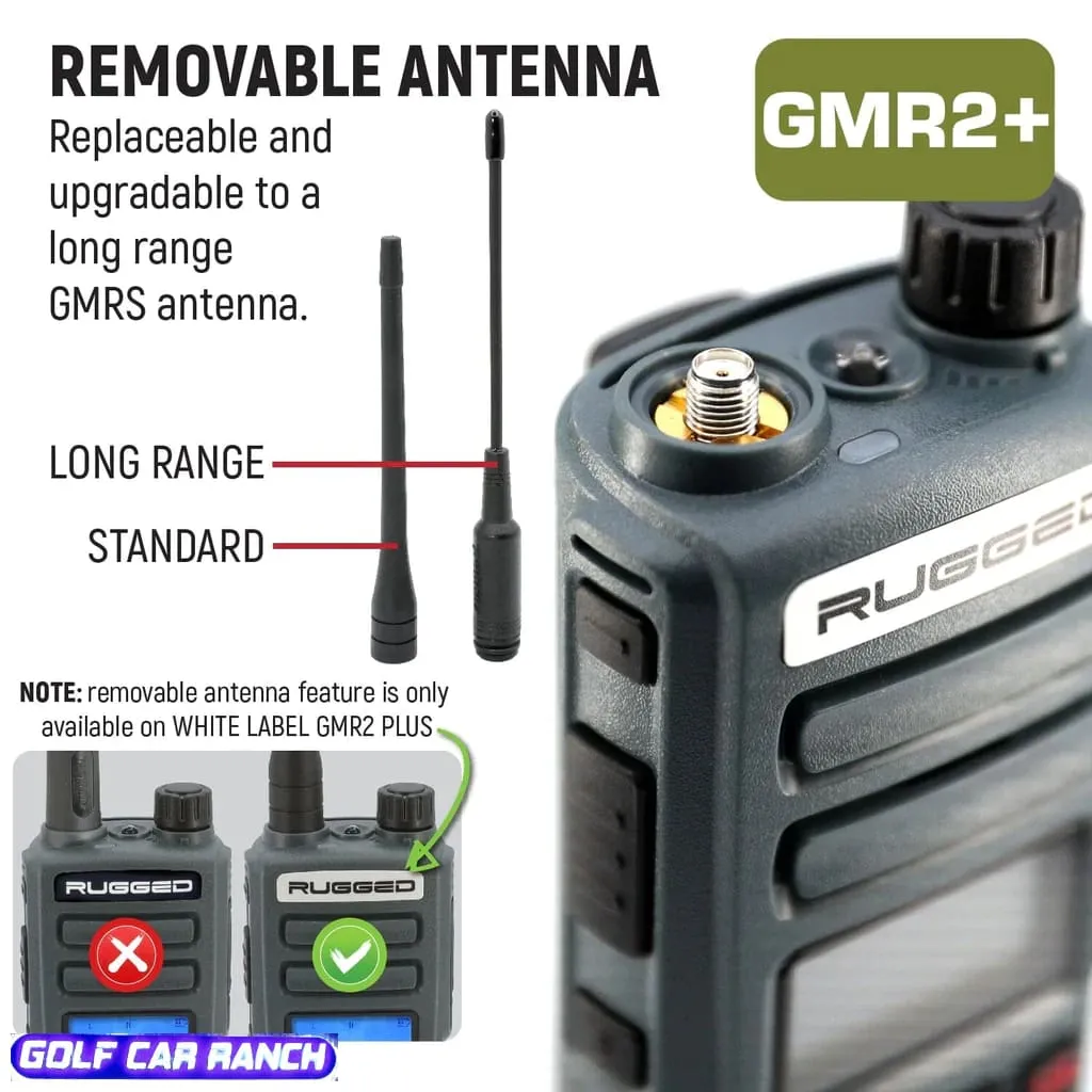Handheld Rugged GMR2 PLUS GMRS with FREE Long Range Antenna