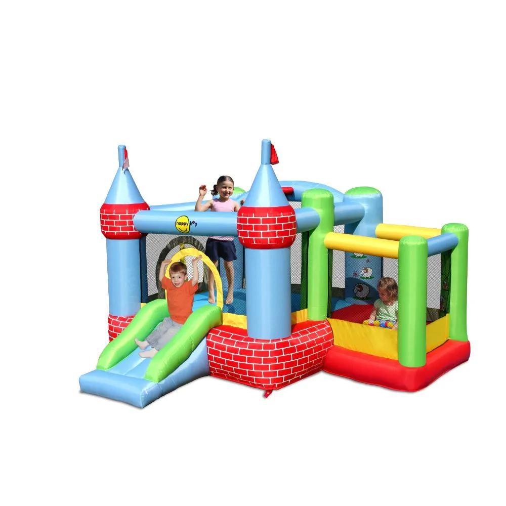 Happy Hop Castle Bouncer With Farmyard Ball Pit
