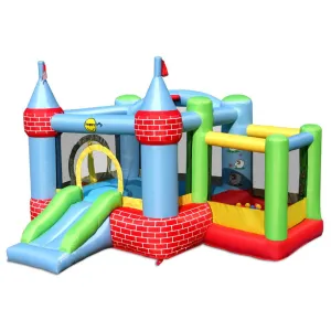 Happy Hop Castle Bouncer With Farmyard Ball Pit