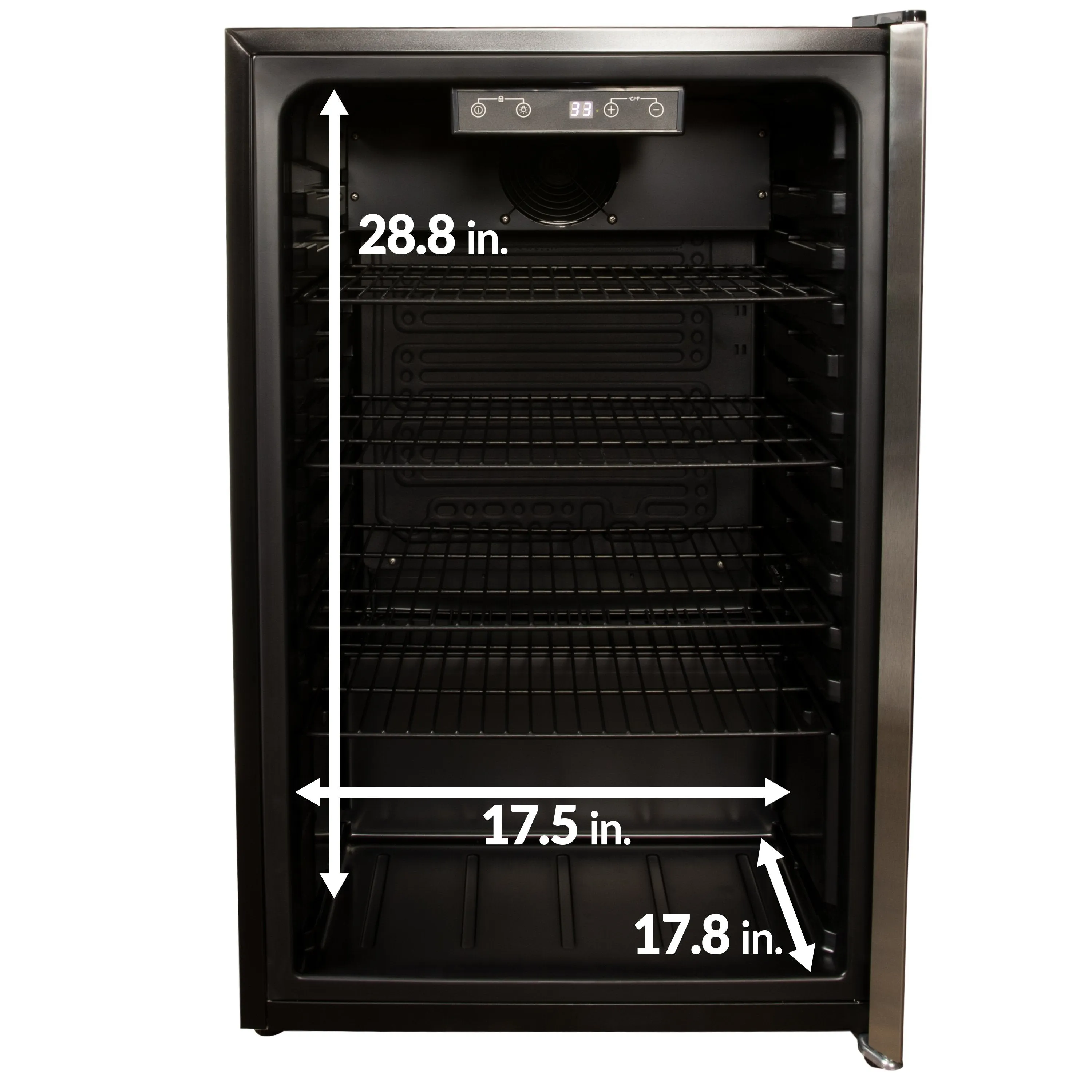 Igloo® 4.1 Cu. Ft. 180 Can Stainless Steel Beverage Cooler with Fan