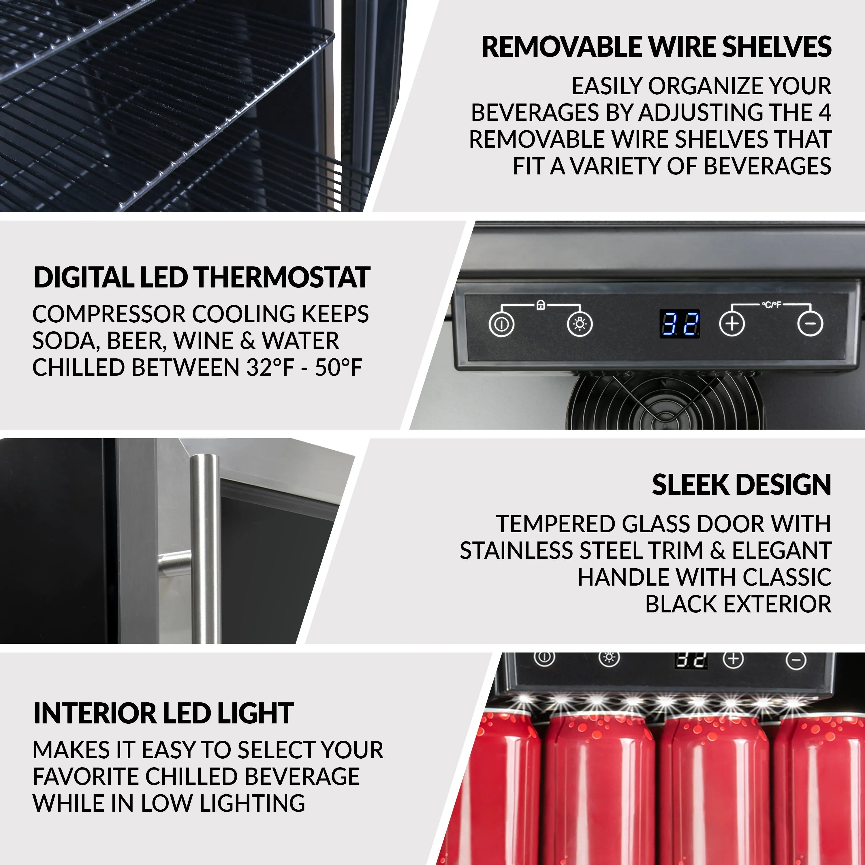 Igloo® 4.1 Cu. Ft. 180 Can Stainless Steel Beverage Cooler with Fan