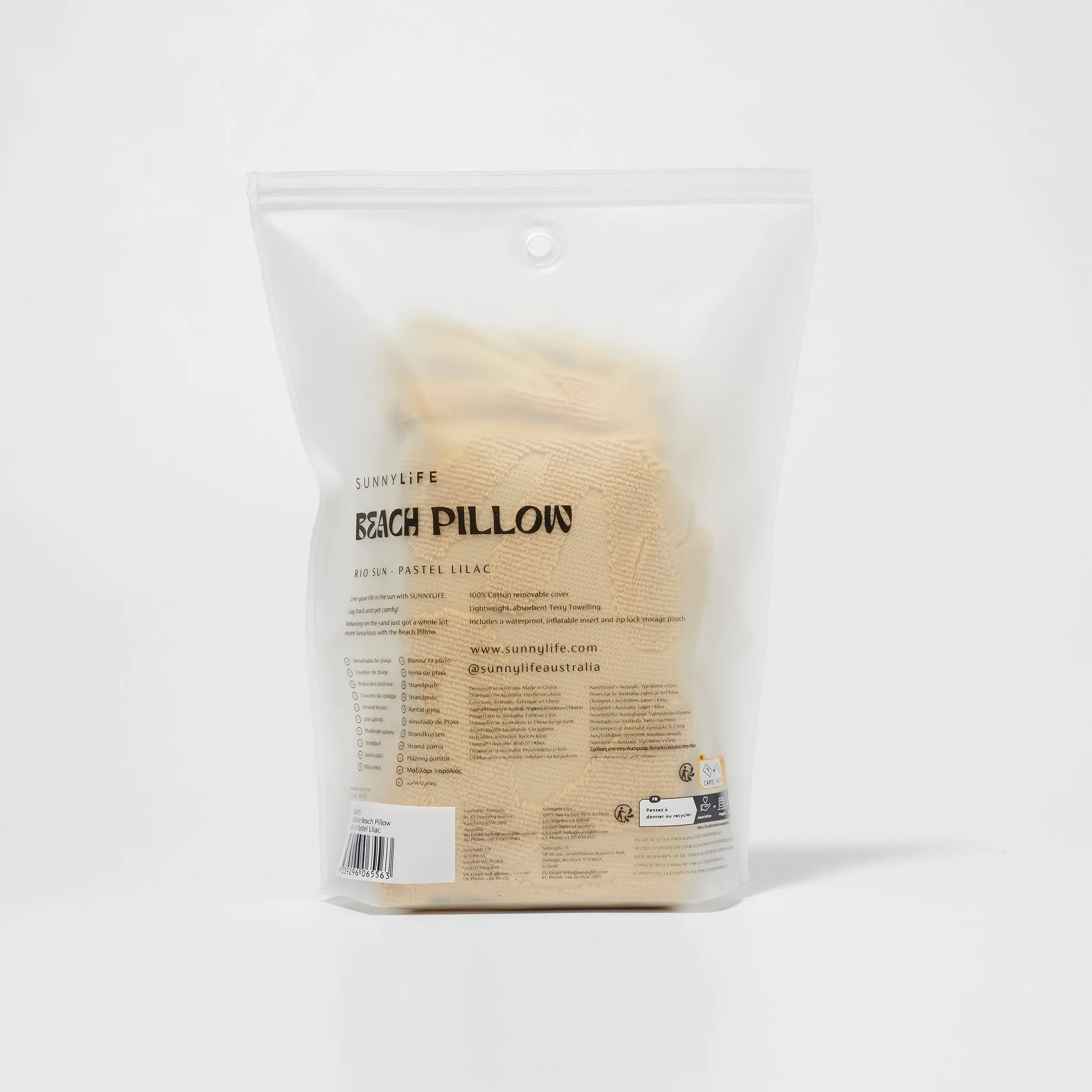 Inflatable Beach Pillow | Mango Bay Golden Mustard