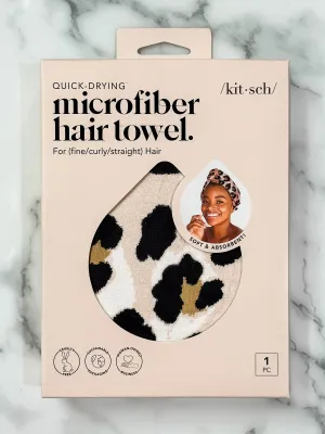 Kitsch - Quick Dry Hair Towel - Leopard
