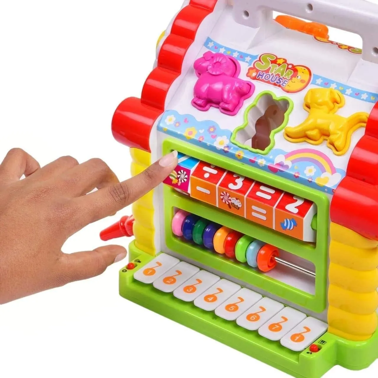 Knick Knack Activity House and Blocks Sorting with Lights & Sound Toy for Toddlers (Style 1)