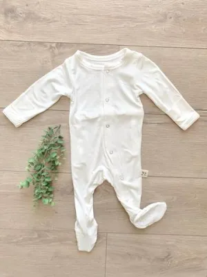 Kozi & Co Essentials Footed Pajama - Coconut Milk