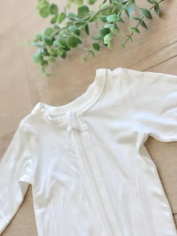 Kozi & Co Essentials Footed Pajama - Coconut Milk