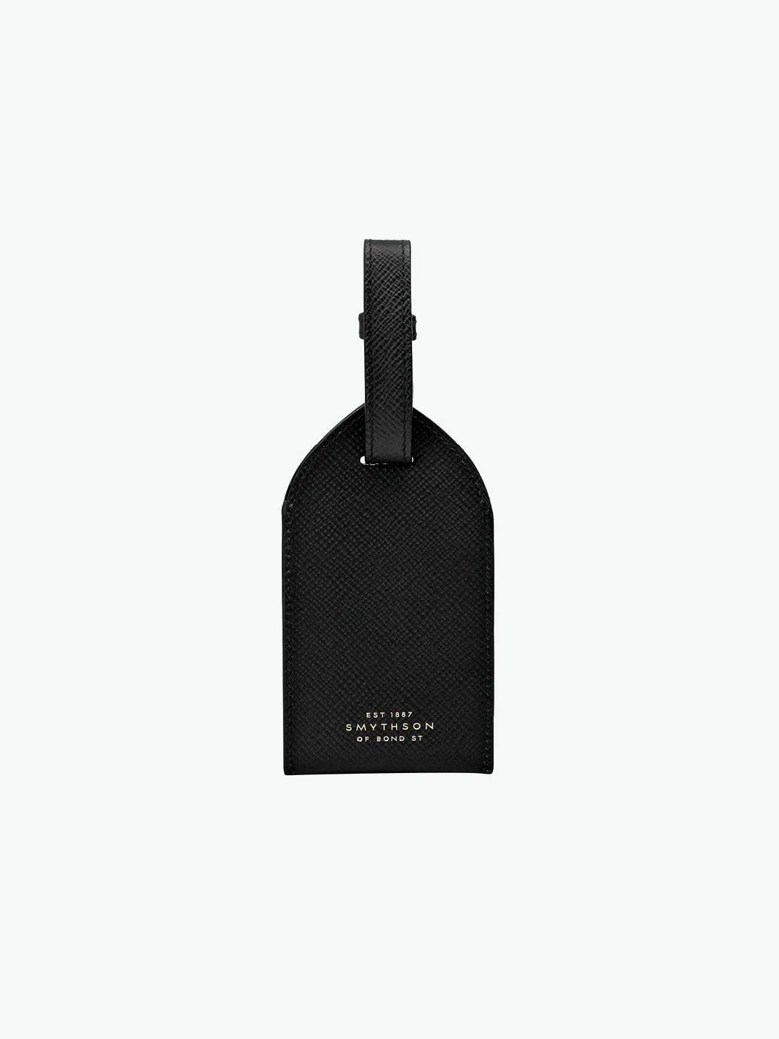 Leather Luggage Tag Black