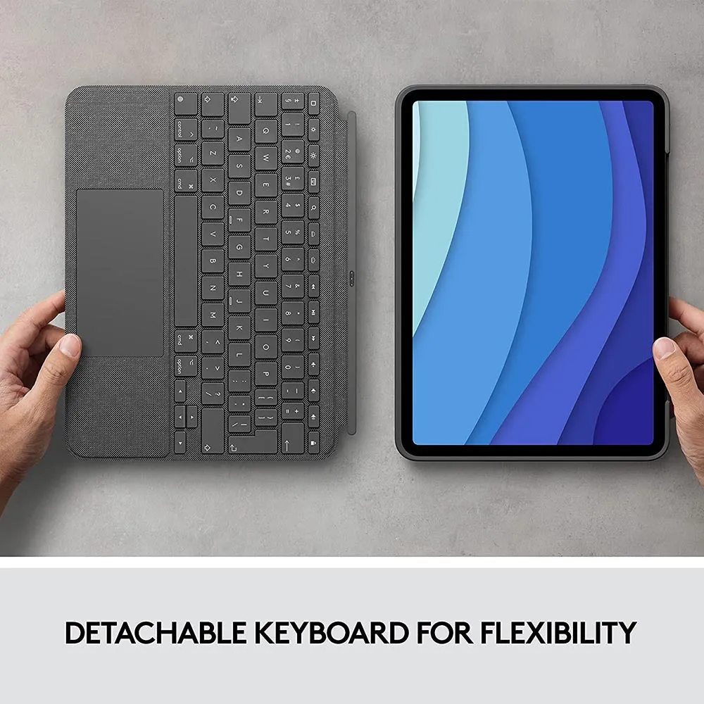 Logitech Combo Touch keyboard case for iPad Pro 11'', English layout, gray