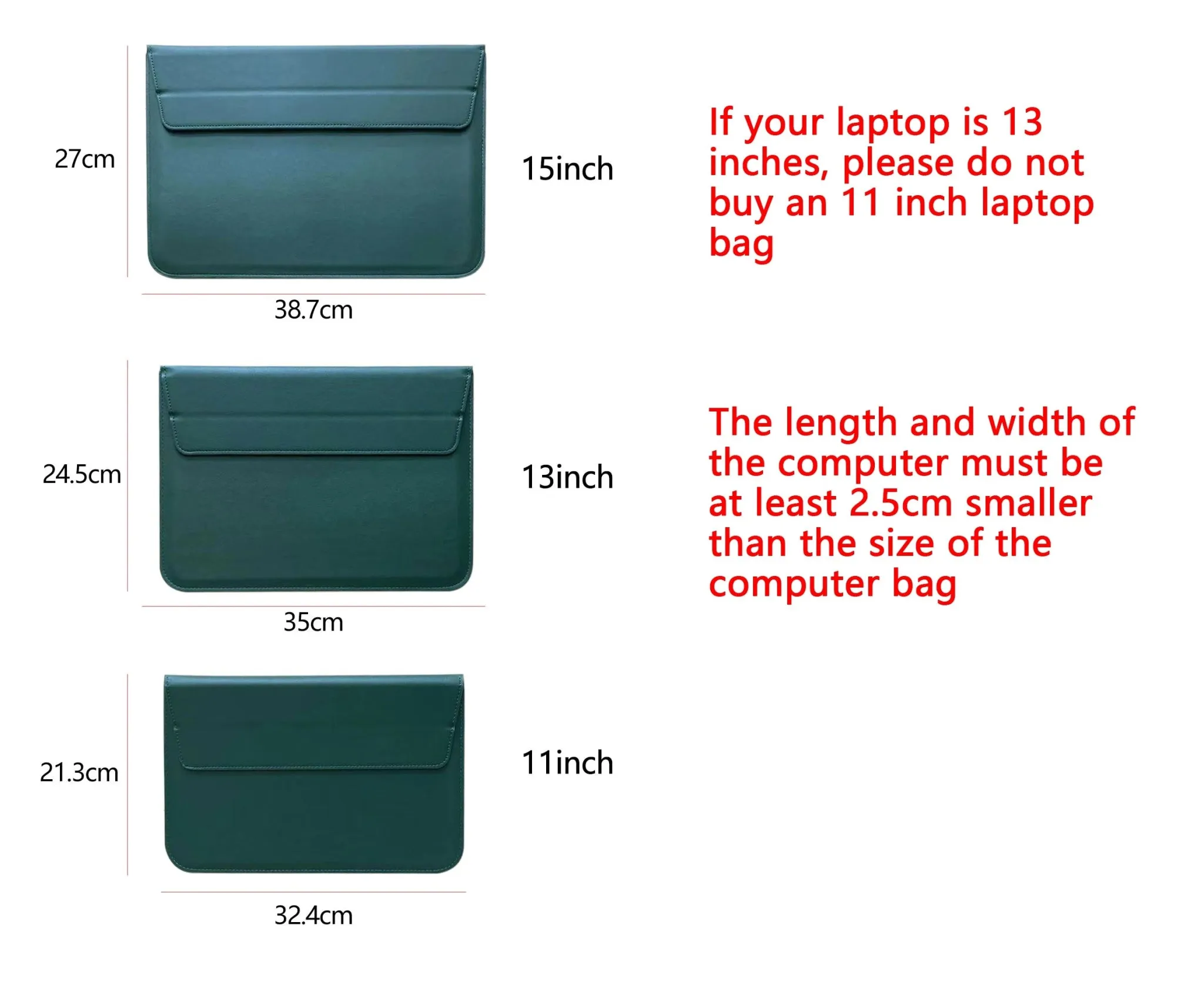 Macbook PU Leather Laptop Sleeve