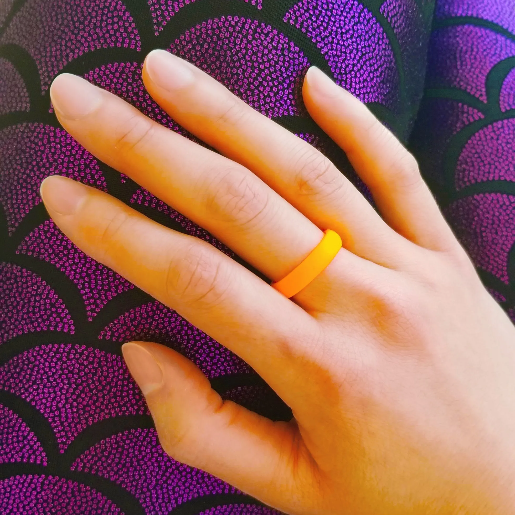 Neon Orange Breathable Silicone Ring