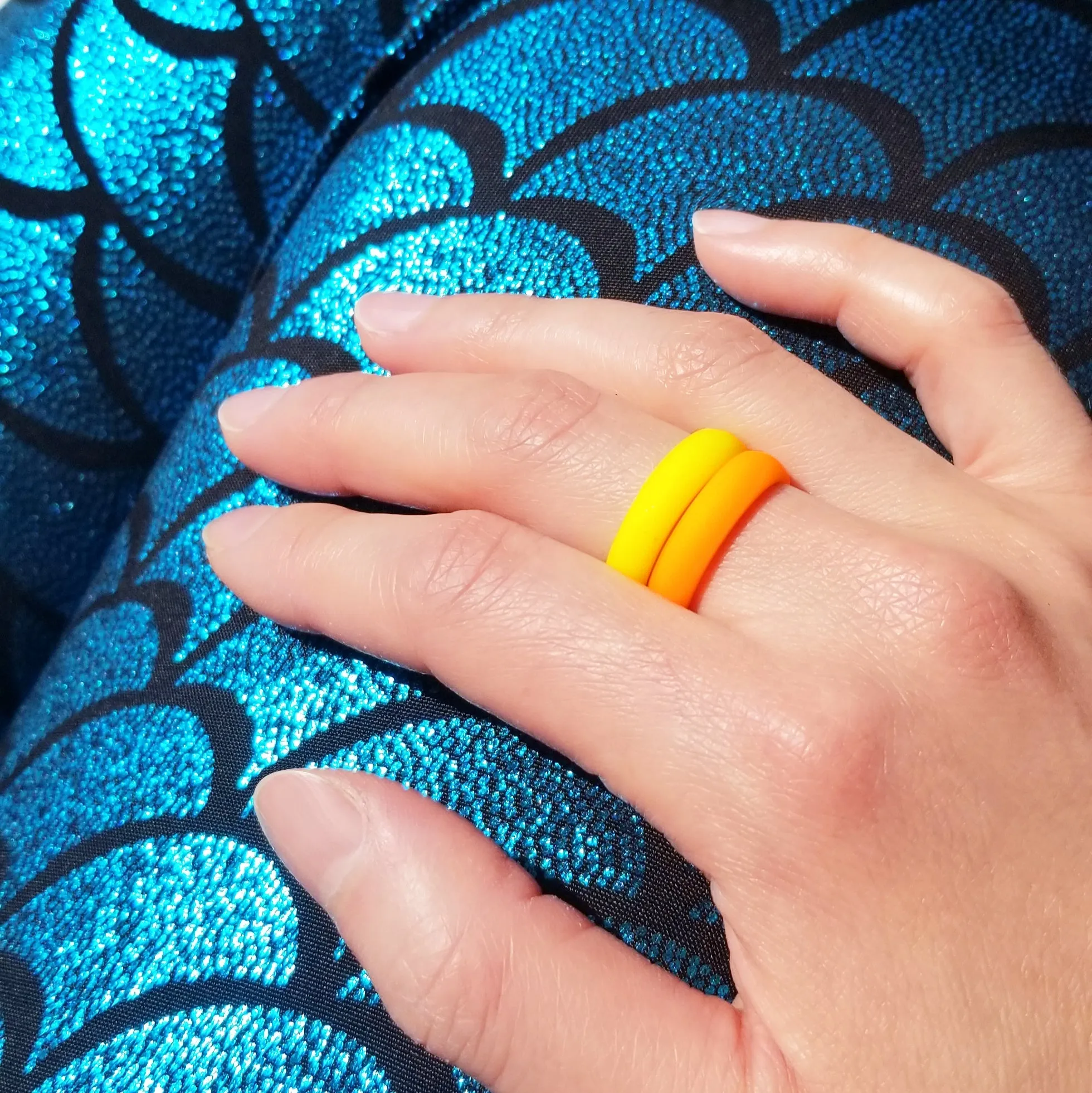 Neon Orange Breathable Silicone Ring