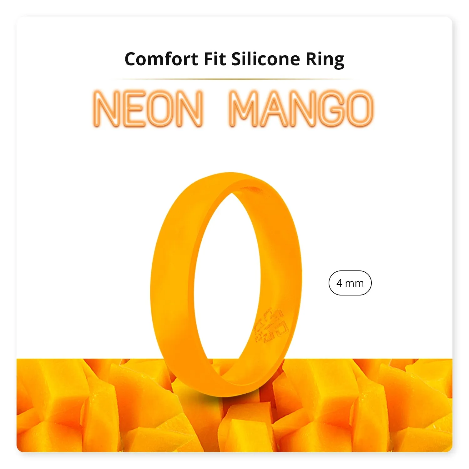 Neon Orange Breathable Silicone Ring