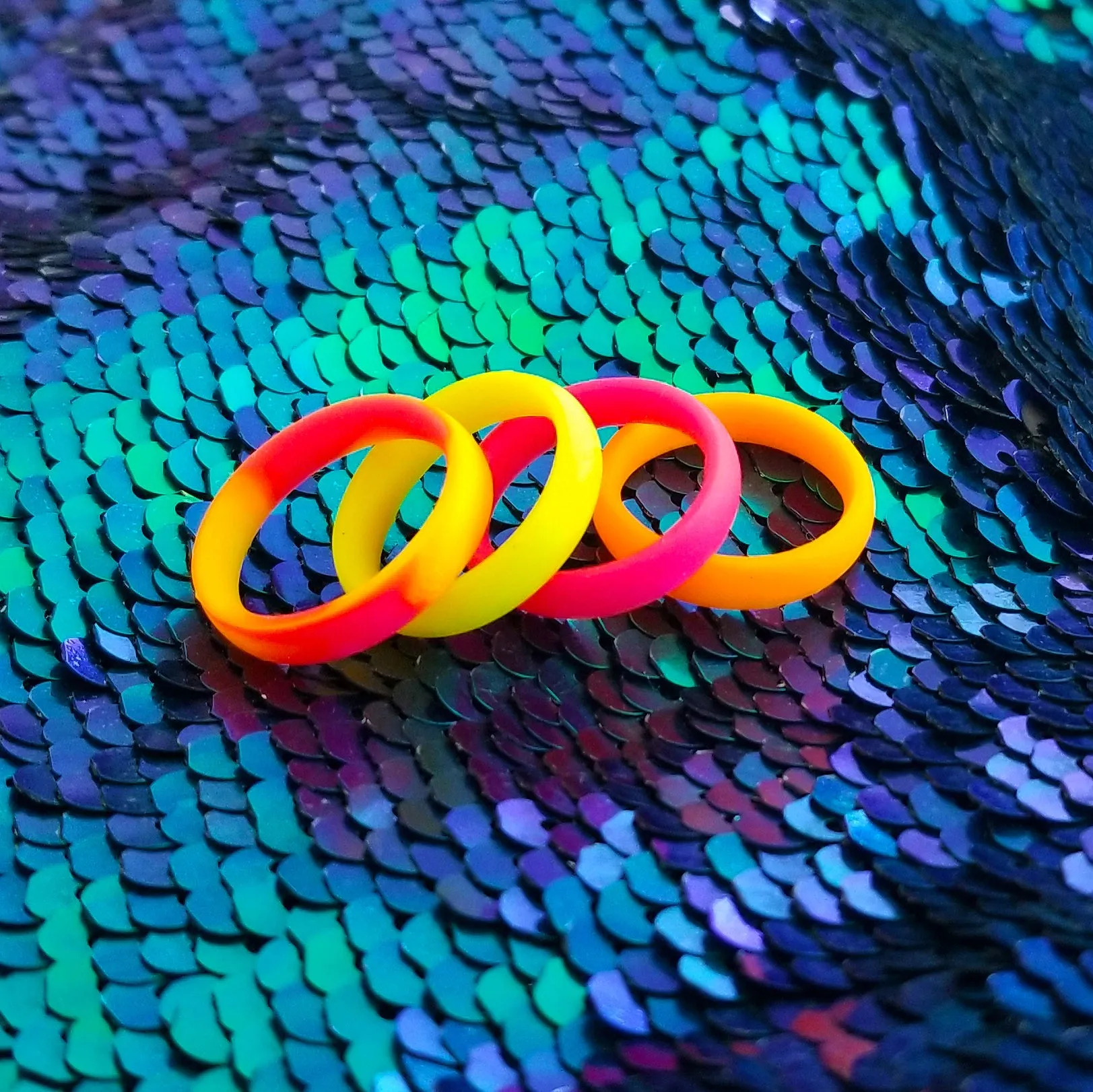Neon Orange Breathable Silicone Ring