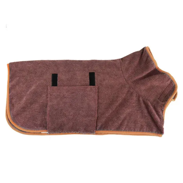 Quick-Dry Pet Bathrobe made from Microfiber