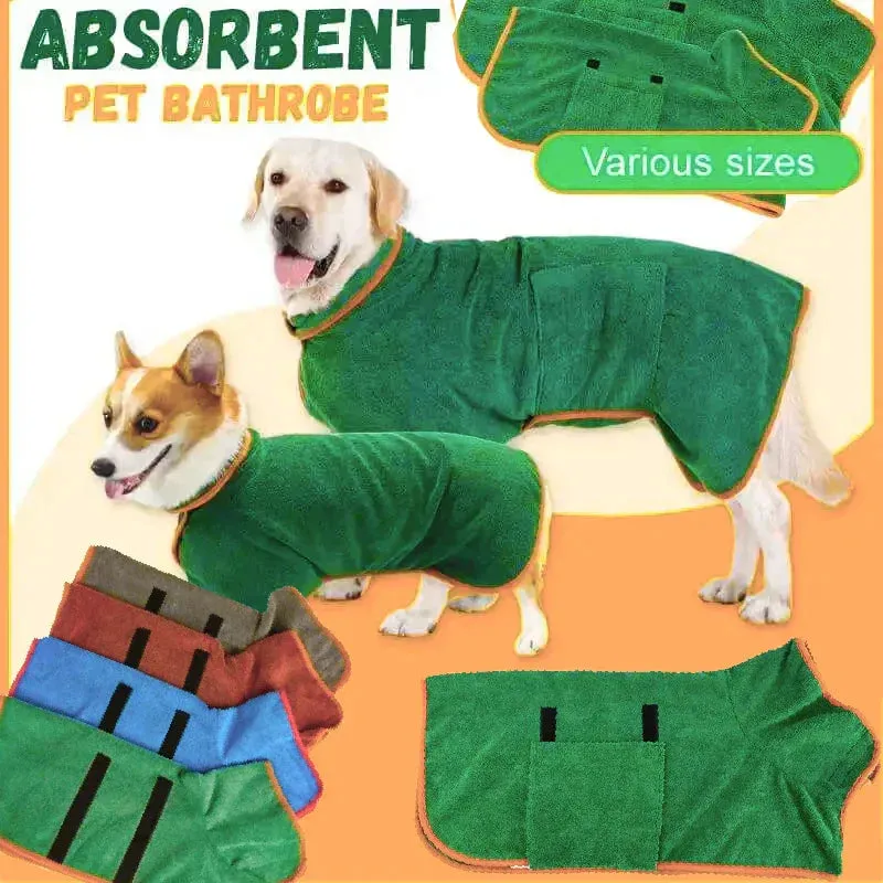 Quick-Dry Pet Bathrobe made from Microfiber