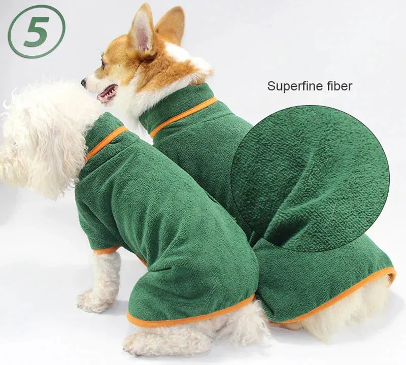 Quick-Dry Pet Bathrobe made from Microfiber