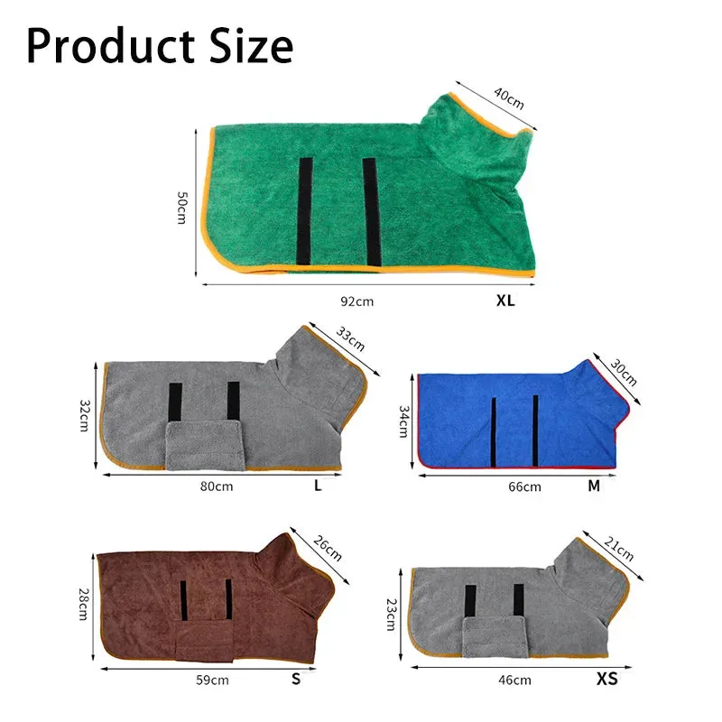 Quick-Dry Pet Bathrobe made from Microfiber