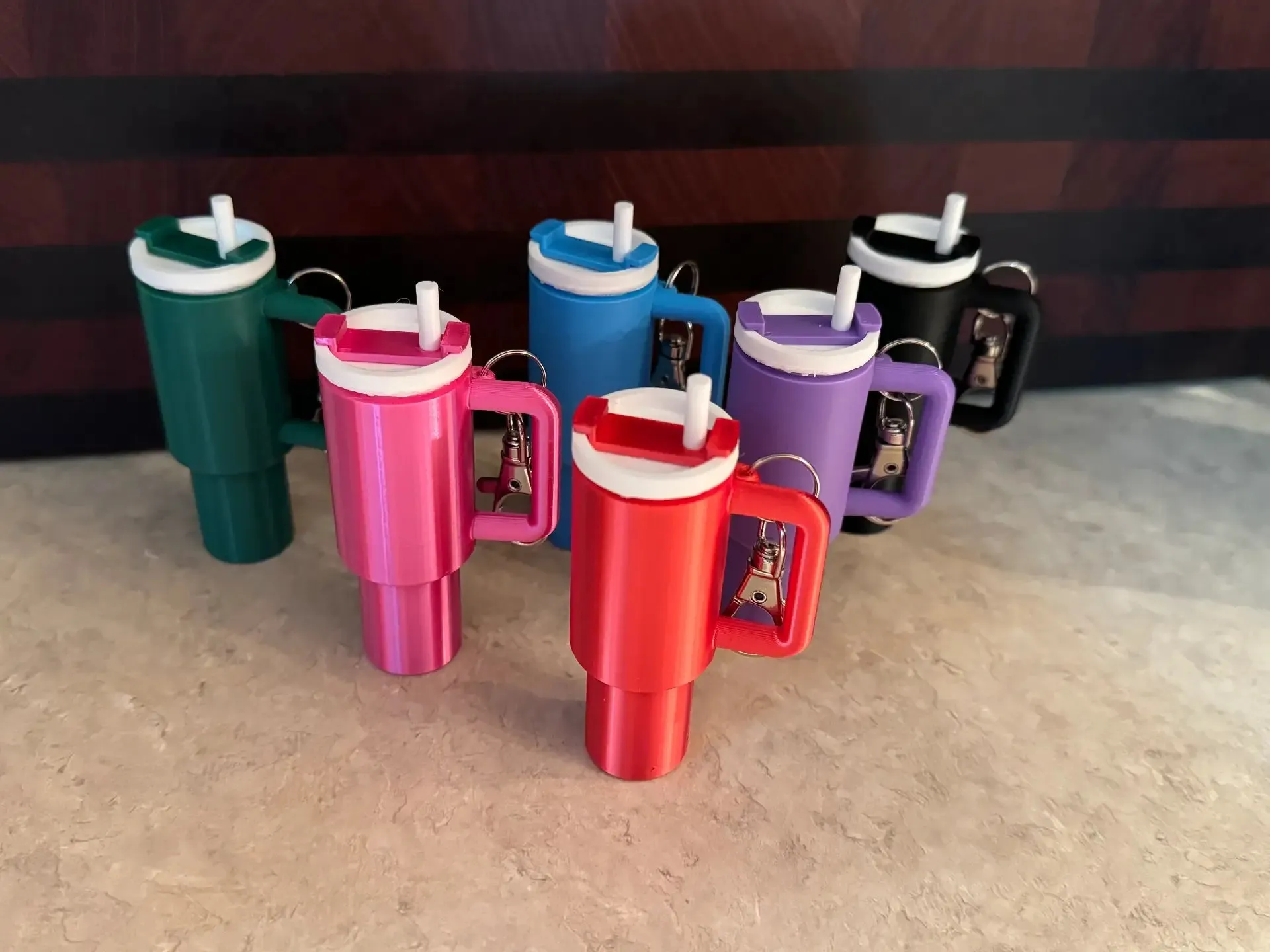 Tumbler Keychain 3D Printed