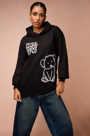 Women's Black Dog Loves Me Hoodie